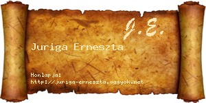 Juriga Erneszta névjegykártya